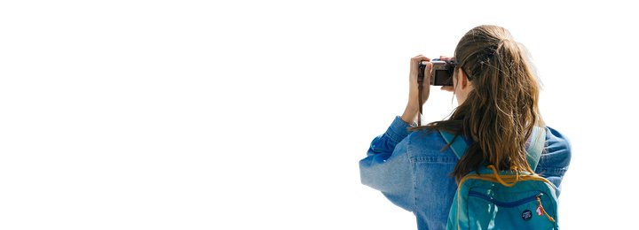 Tourist met camera in de hand